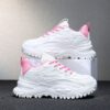 Spring Breeze Girls White  Lime Green Sneakers Comfortable and stylish lace up sneakers perfect for school or play Featuring a cushioned EVA sole and breathable upper