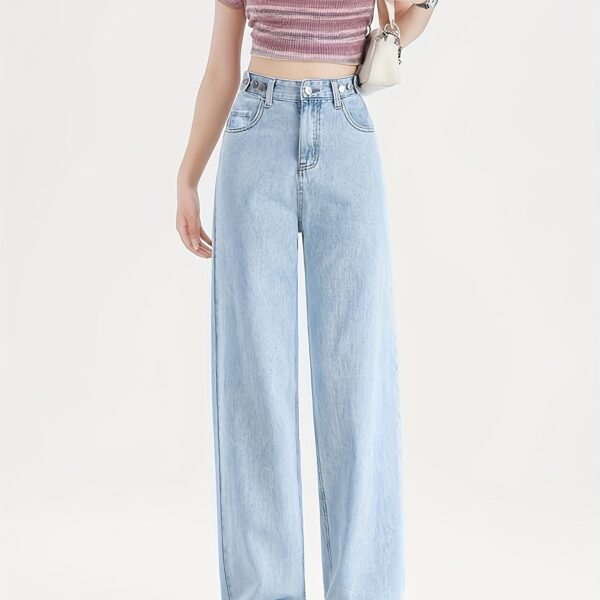 Flattering Newness Parisian High Waisted Straight Jeans in a timeless design