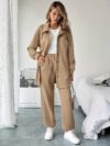 Effortless Chic Newness Casual Trouser Suit A stylish and comfortable womens trouser suit in a relaxed fit perfect for everyday wear