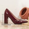 Bordeaux Nights Burgundy Stiletto Heels by Newness Elegant burgundy heels perfect for weddings special occasions and nights out