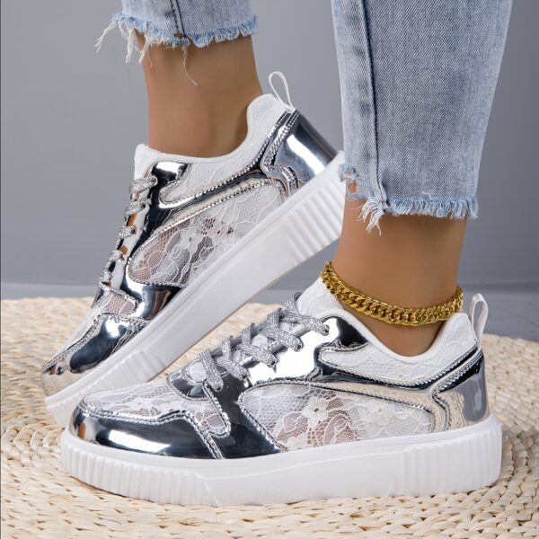 Newness City Chic Lace Up Casual Sneakers Breathable stylish sneakers perfect for any season Modern design meets comfortable wear