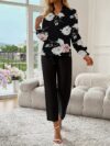 The Parisian Blossom Floral Print Set a chic two piece outfit in a beautiful floral print perfect for spring and fall
