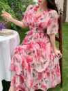 Effortlessly chic Casablanca Floral Print Maxi Dress from Newness perfect for weddings parties or vacations