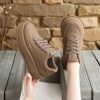 Newness Womens Retro Platform Sneakers in multiple colors showcasing cushioned sole lace up design and comfortable fit