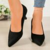 Newness Noir Nights Black Stiletto Heels Elevate your style with these sophisticated and comfortable black stiletto heels perfect for any occasion