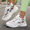 Newness Bloomsbury Floral Print Sneakers Comfortable and breathable floral print sneakers perfect for any occasion