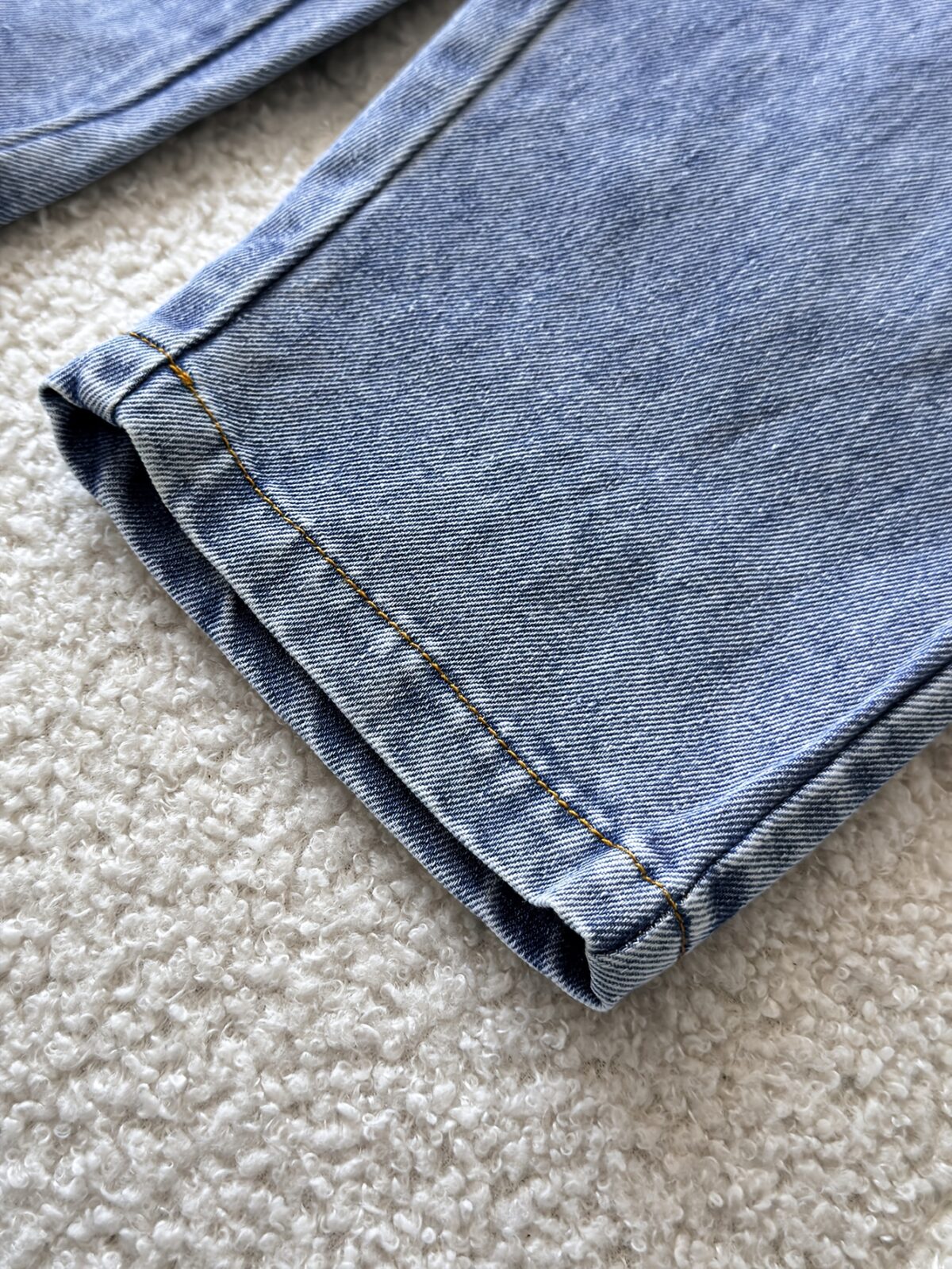 Stylish boys faux denim set perfect for outdoor play Two piece outfit in shades of denim ideal for spring and autumn adventures Durable and easy care