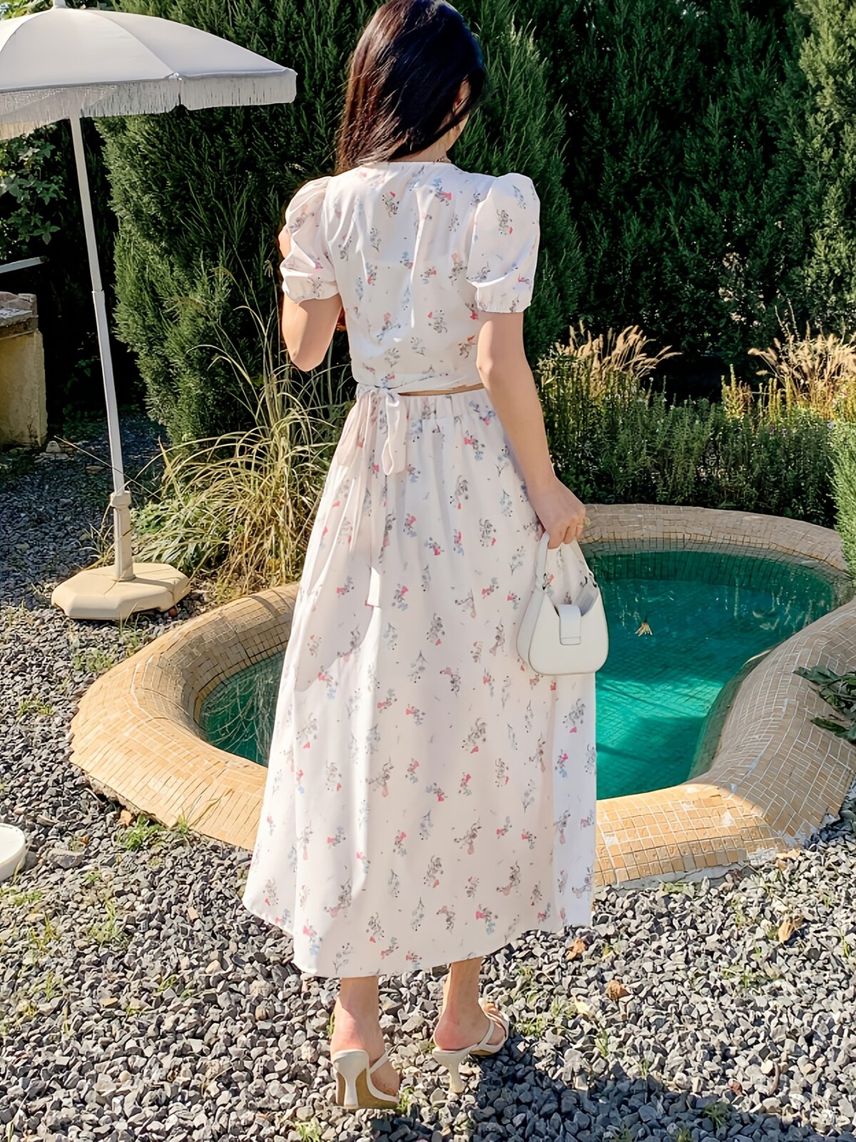 Effortlessly chic Summer Breeze Floral Two Piece Set from Newness perfect for vacation or a casual day out Features a flattering floral print