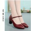 Newness Parisian Chic Black Ankle Strap Pumps Classic black pumps with delicate ankle strap showcasing comfort and style