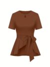 The Newness Cairo Tie Bow Two Piece Set A sophisticated modern two piece outfit featuring a stylish tie bow detail perfect for any occasion
