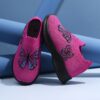 Adorable girls pink butterfly knit sneakers perfect for all season wear Featuring a comfy knit design and embroidered cartoon butterflies these shoes are ideal for running hiking and casual outings