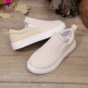 Beige ActiveAce Kids Slip On Sneakers showcasing all day comfort and durability for active kids