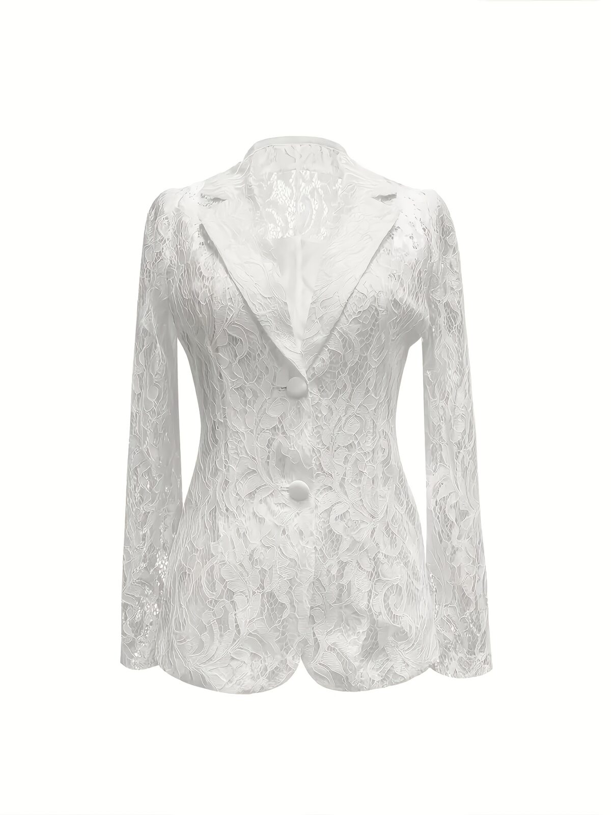 City Chic Womens Elegant Semi Transparent Blazer in spring summer or fall A stylish semi sheer design with polyester lining Dressy or casual its a versatile must have