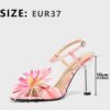 Newness Sunset Boulevard Pink Stiletto Mules Chic pink stiletto mules perfect for summer weddings and parties