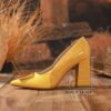 Newness Sunburst Chic Yellow Block Heels Stylish yellow block heels perfect for any occasion Comfortable and chic design
