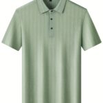 Summer Breeze Mens Casual Short Sleeve Shirt in a solid color showcasing its relaxed fit and classic collar Perfect for a comfortable and stylish summer look Available in plus sizes