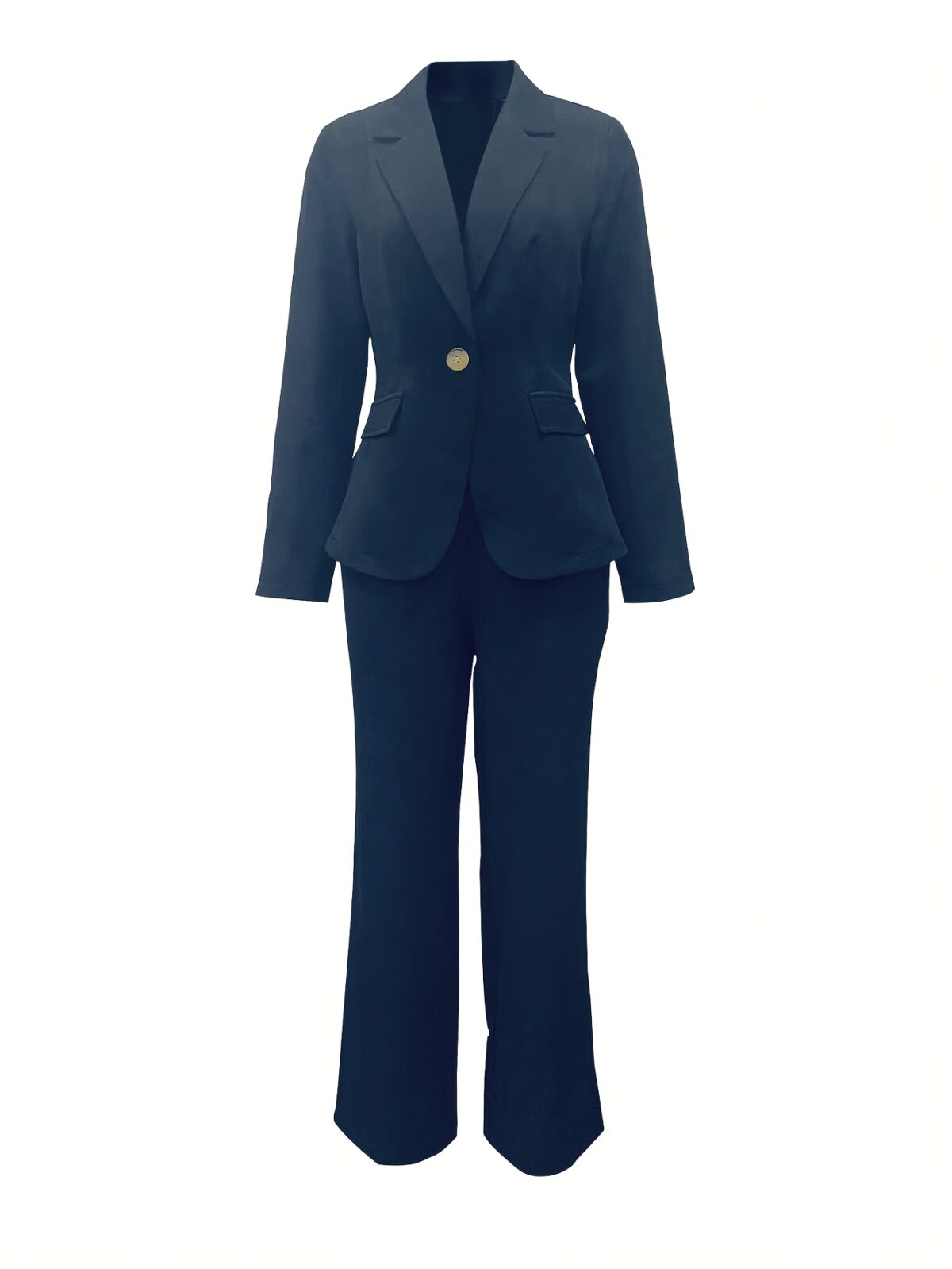 Navy blue womens business blazer Corporate Chic style versatile for office formal events or casual wear