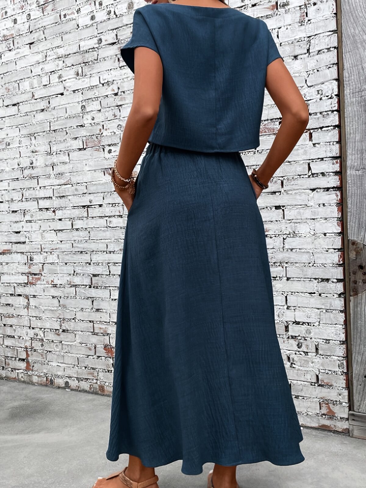 Effortlessly chic Newness Azure Dream Navy Blue Maxi Dress perfect for springsummer