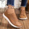 Newness Cloud Comfort Wide Fit Sneakers White sneakers with breathable lining and EVA sole showcasing their wide fit design for ultimate comfort