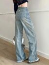 Santorini Vintage Wide Leg Jeans in a flattering wide leg style made from premium denim Shown in a stylish setting