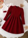 Newness Charlotte Girls Ribbed Skirt Set A charming two piece outfit featuring a ribbed top and skirt in a soft comfortable fabric
