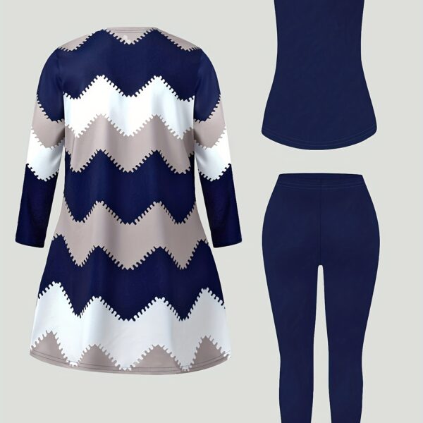 The Newness Riviera Chevron Knit Set A stylish three piece outfit in a flattering chevron knit pattern Perfect for any occasion this versatile set effortlessly blends chic style with ultimate comfort