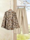 Effortlessly chic Casablanca floral print blouse and wide leg pants set from Newness Perfect for spring