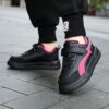 Adorable girls black and pink Twinkle Toes EVA sneakers perfect for autumn and winter Featuring a durable sole and stylish design