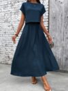 Effortlessly chic Newness Azure Dream Navy Blue Maxi Dress perfect for springsummer