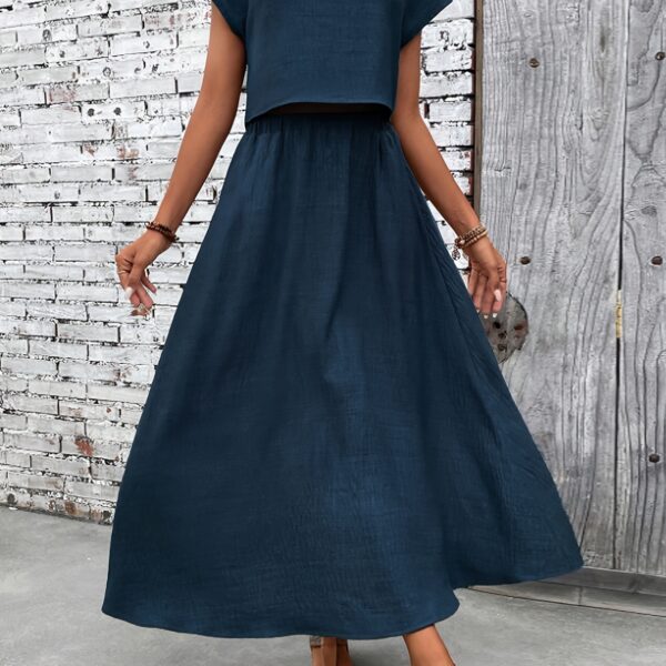 Effortlessly chic Newness Azure Dream Navy Blue Maxi Dress perfect for springsummer