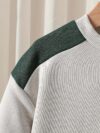 Newness Cozy Champ Boys Casual Hoodie Set in stylish grey featuring trendy letter embroidery and a comfortable loose fit perfect for fall and winter