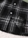 Stylish boys plaid hooded set perfect for spring and fall adventures Durable polyester trendy plaid design and practical pocket
