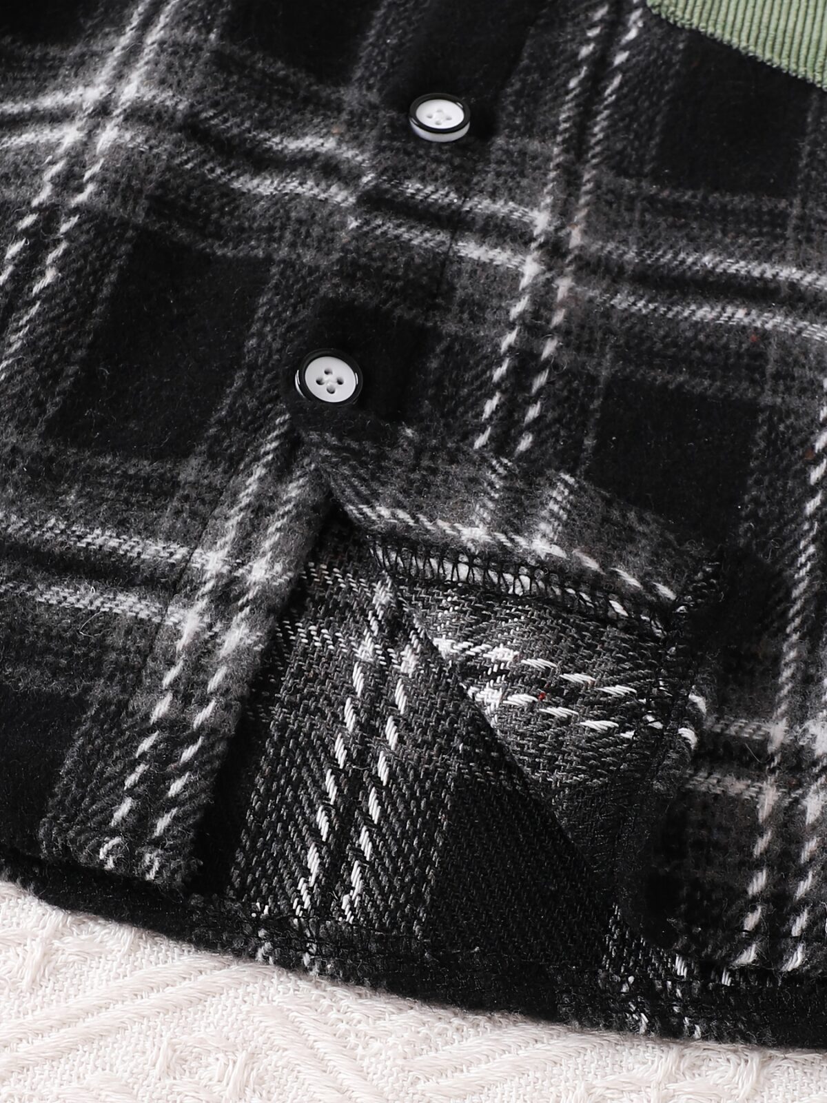 Stylish boys plaid hooded set perfect for spring and fall adventures Durable polyester trendy plaid design and practical pocket