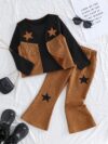 Adorable girl twirling in the Newness Starlight Dreams Girls Western Set showcasing its sparkly details and stylish western design Perfect for parties or playtime