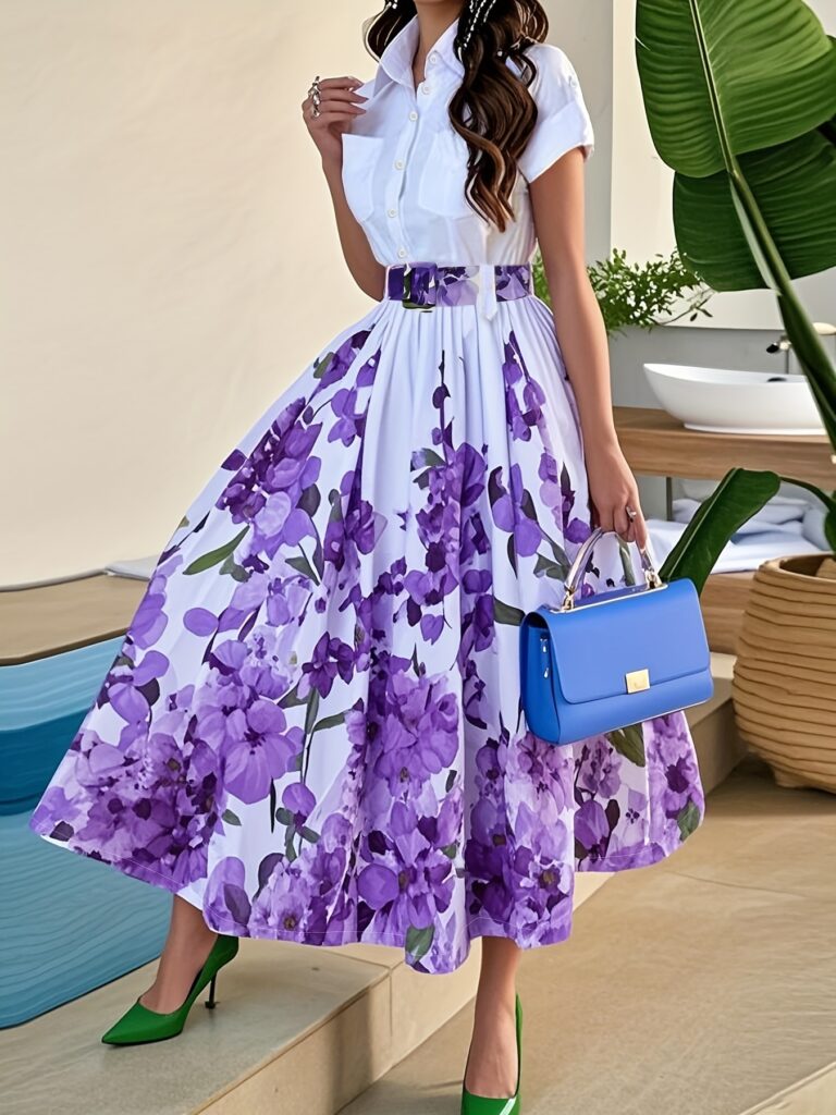 Casablanca Floral Print Maxi Dress: A stunning floor-length maxi dress with a vibrant floral print, perfect for any occasion.