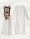Effortlessly chic Bohemian Rhapsody Tribal Print Dress Set perfect for vacation or everyday wear Features a flowing dress and coordinating top