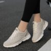 Newness Elevated Comfort Thick Sole Dad Sneakers in white showcasing their chunky sole and modern design Perfect for everyday wear