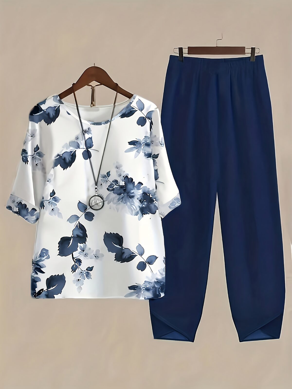 Effortlessly chic Botanical Breeze Floral Print Two Piece Set from Newness crafted from soft polyester Perfect for any occasion