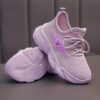 Adorable Tiny Treads girls knitted sneakers in sizes 2 6 featuring a breathable knit upper lightweight PVC sole and fun cartoon pattern Perfect for active play and everyday wear