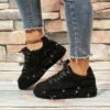 Newness Nova Sparkle Rhinestone Sneakers Shine bright with these versatile chic rhinestone sneakers perfect for any occasion
