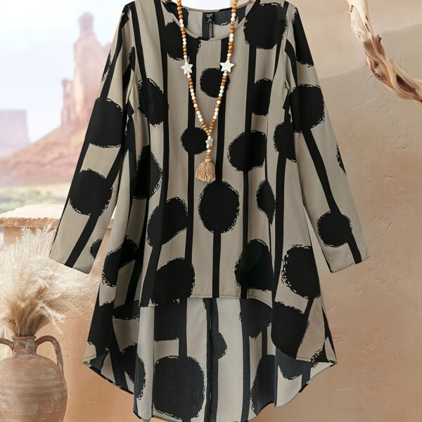 Cairo Chic Geometric Print Suit by Newness A stylish and modern geometric print suit perfect for spring and summer