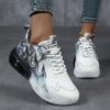 Womens CloudKnit Breathable Knit Sneakers by Newness in white showcasing the comfortable knit upper and modern design Perfect for everyday wear