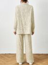 The Newness Milan Wide Leg Pant Set in luxurious polyester Effortless style and modern comfort for every season