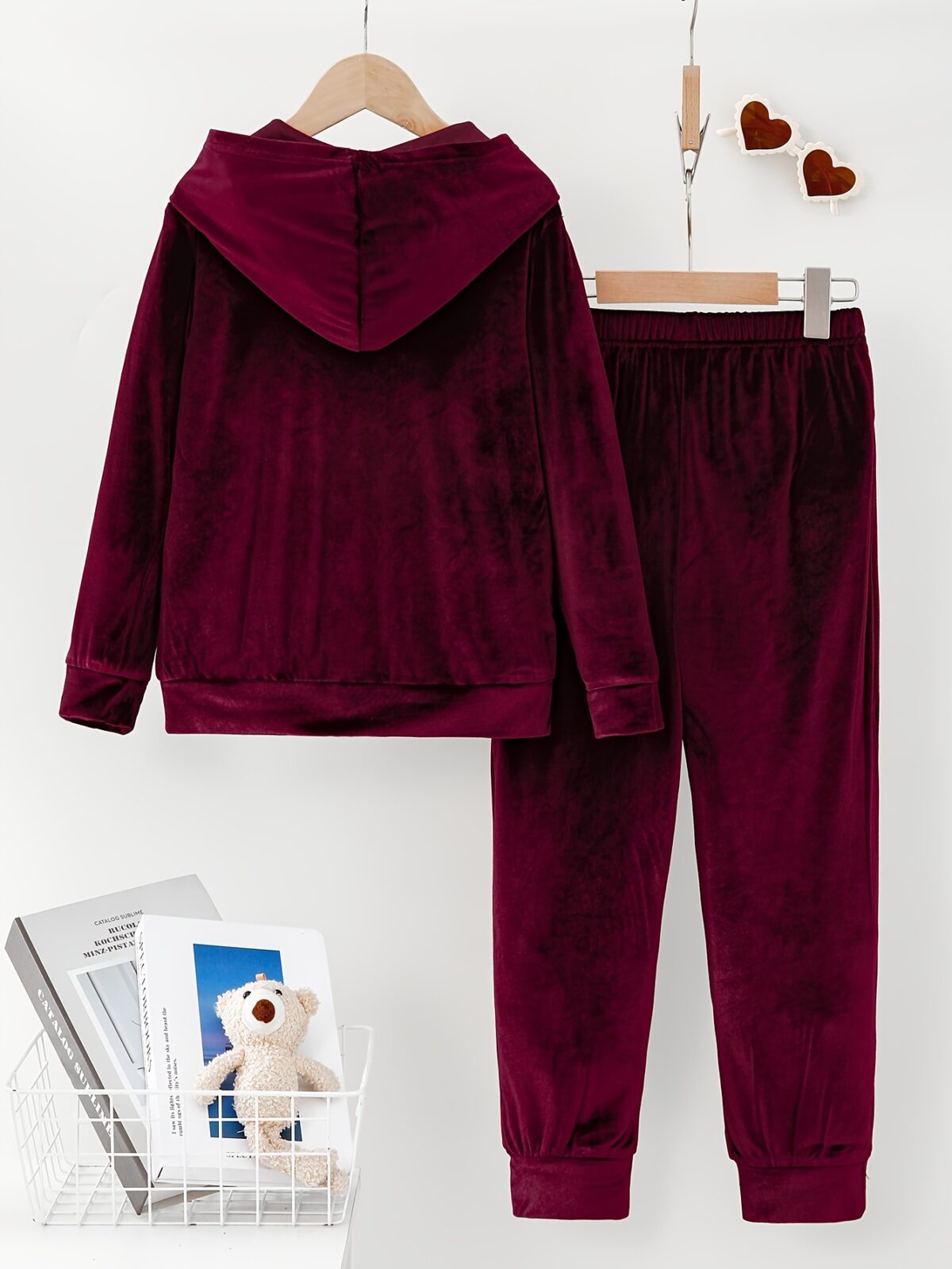 Indulge in ultimate comfort with the Newness Luxe Lounge Velvet Hooded Set This luxurious loungewear set features a plush velvet fabric and a flattering hooded design perfect for relaxing at home or running errands in effortless style