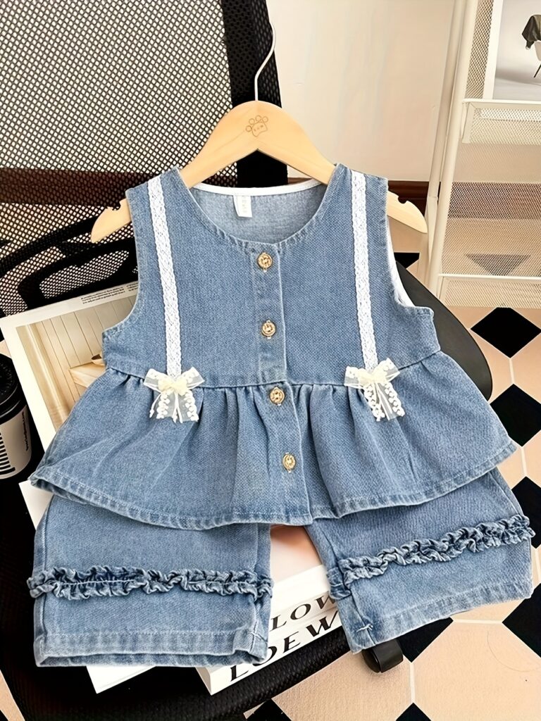 Adorable girls' bow top in pink, perfect for spring or fall. Chic and comfortable style from Newness.