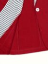 Stylish womens red and white striped blazer perfect for casual or office wear Features a single button closure and a flattering regular fit