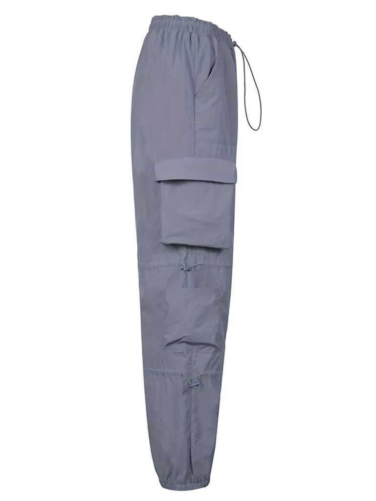 Model wearing stylish baggy NVFelix casual overalls, showcasing the comfortable, relaxed fit and Y2K-inspired design.