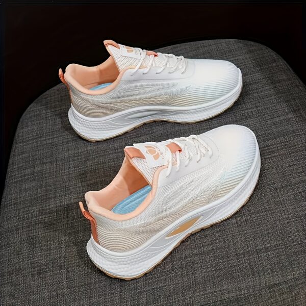 Newness Cloud Comfort Womens White Sneakers Breathable fabric EVA insole and durable rubber sole for all day comfort