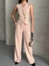 Effortless Chic Womens Two Piece Set A stylish and comfortable two piece outfit perfect for spring and summer Features premium materials and a chic design
