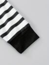 Stylish boys striped patchwork set in color block design perfect for spring and autumn Comfortable and fashionable